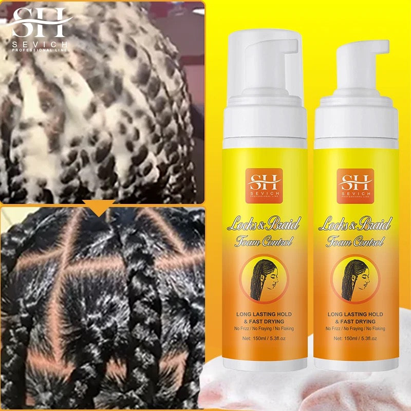 SEVICH Locks Braid Foam, Braid Hair Control Mousse - Long Lasting Braid Hair Care, No Frizz& Fraying for Braids High Shine Locks, Twists