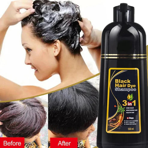 Hair Dye Shampoo 3 in 1 Hair Shampoo for Women & Men