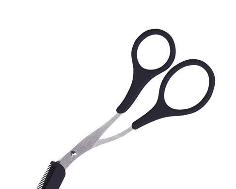 Eyebrow Trimmer Scissor With Comb Lady Woman Men Hair Removal