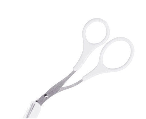 Eyebrow Trimmer Scissor With Comb Lady Woman Men Hair Removal