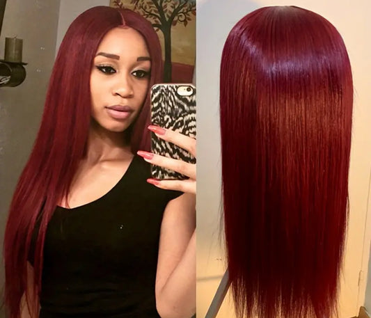 Elegant Middle Part Long Straight Wig