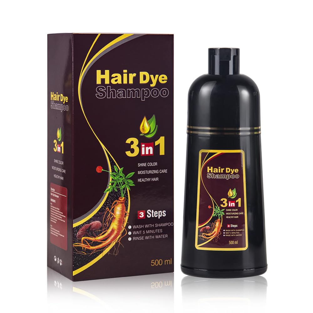 Hair Dye Shampoo 3 in 1 Hair Shampoo for Women & Men