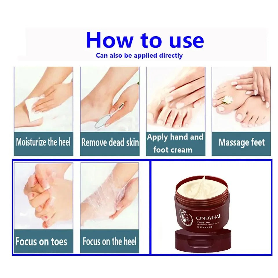 Horse Oil Hand and Foot Cream Anti-Cracking Cream Hydrating Whitening